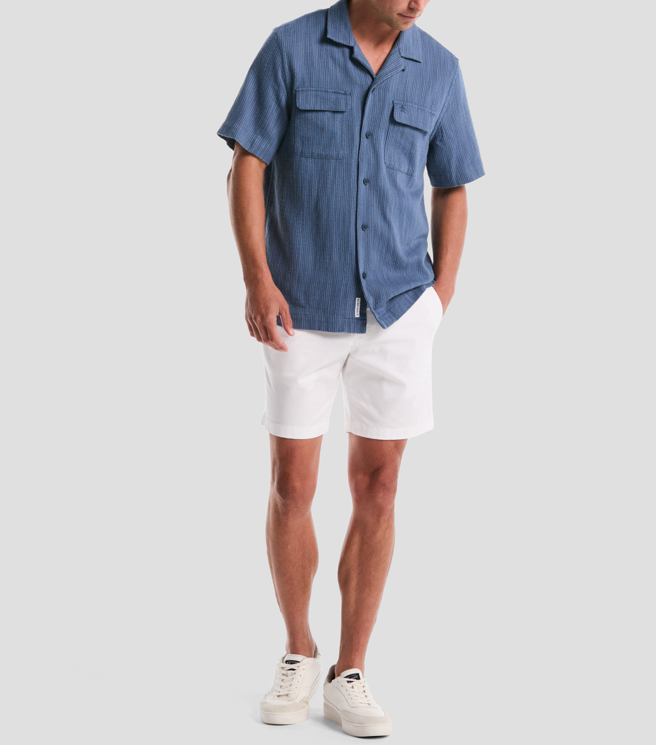 Camisa líneas manga corta Hombre
